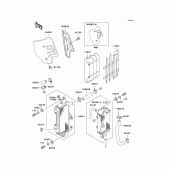 Схема узла: Радиатор для Kawasaki KX500