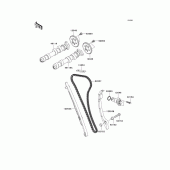 Схема вузла: Розподвал & Ланцюг ГРМ & Натягувач для Kawasaki EX650 Ninja 650 ABS