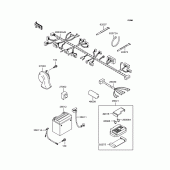Схема вузла: Електроустаткування для Kawasaki BJ250 Estrella RS
