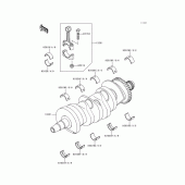 Схема узла: Коленчатый вал для Kawasaki ZX600 Ninja ZX-6R