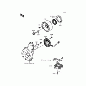 Схема вузла: Генератор та РР для Kawasaki EX400 Ninja 400R