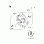 Схема узла: Ступица переднего колеса для Kawasaki ZR750 Z750R