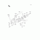 Схема вузла: Gear change drum/shift fork(s)(a2/a4) для Kawasaki KLX110 KLX110