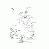 Схема узла: Топливный бак для Kawasaki KLX140 KLX140