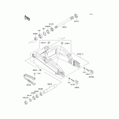 Схема узла: Задний рычаг (Маятник) для Kawasaki ZX900 Ninja ZX-9R