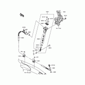Схема вузла: Задній гальмівний циліндр Kawasaki KX450 KX450F