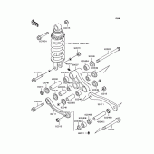 Схема вузла: Задня підвіска для Kawasaki ZX400 ZZR400
