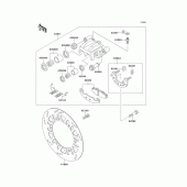 Схема вузла: Переднє гальмо для Kawasaki EX250 Ninja 250