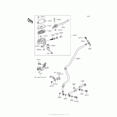 Схема вузла: Передній гальмівний циліндр Kawasaki ZR900 Z900