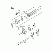 Схема вузла: Копірний вал & Вилки для Kawasaki ZR750 Zephyr