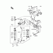 Схема узла: Задний тормозной цилиндр для Kawasaki ZX1400 ZZR1400