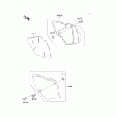Схема вузла: Side covers для Kawasaki KLX650 KLX650R