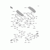 Схема вузла: Підніжки для Kawasaki VN1500 VN1500 Classic FI