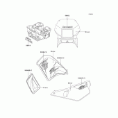 Схема вузла: Decals(green)(a17) для Kawasaki KL650 KLR650