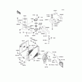 Схема узла: Радиатор (1/2) для Kawasaki EX500 GPZ500S