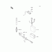 Схема узла: Система зажигания для Kawasaki KLX650 KLX650 Motard