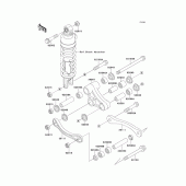 Схема вузла: Задня підвіска для Kawasaki ZX1100 GPZ1100