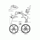 Схема вузла: Decals(Green) для Kawasaki ZR1000 Z1000