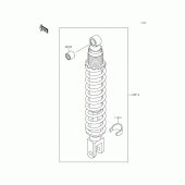 Схема узла: Задний амортизатор(ы) для Kawasaki KL250 KLR250