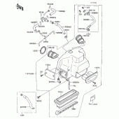 Схема узла: Воздушный фильтр для Kawasaki ZG1000 Concours