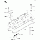 Схема узла: Клапанная крышка для Kawasaki ZX900 Ninja ZX-9R