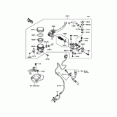 Схема узла: Передний тормозной цилиндр для Kawasaki ZX1400 Ninja ZX-14R ABS