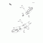 Схема узла: Подножки для Kawasaki KX100