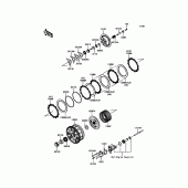 Схема узла: Сцепление для Kawasaki ZX1000 Ninja H2R