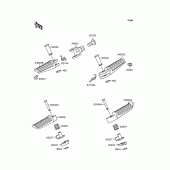 Схема вузла: Підніжки для Kawasaki ZR250