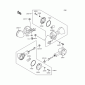 Схема узла: Поворотники для Kawasaki VN400 Vulcan Classic