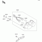 Схема узла: Taillight(s) для Kawasaki ZX900 Ninja ZX-9R