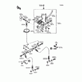 Схема узла: Передний тормозной цилиндр (ZX900-A8) для Kawasaki ZX900 GPZ900R