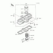 Схема вузла: Циліндр & Поршень для Kawasaki ZX600 GPX600R