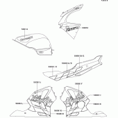 Схема вузла: Decals(green)(zx600-f3) для Kawasaki ZX600 Ninja ZX-6R