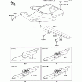 Схема вузла: Side covers/chain cover(zx900-e2p) для Kawasaki ZX900 Ninja ZX-9R