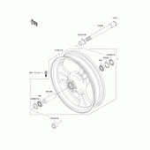 Схема вузла: Front wheel для Kawasaki VN1600 VN1600 Mean Streak