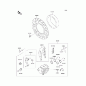 Схема узла: Передний тормоз для Kawasaki KL650 KLR650