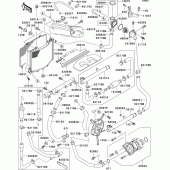 Схема вузла: Радіатор (1/3) для Kawasaki ZX1100 ZZ-R1100