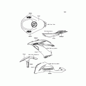 Схема вузла: Decals(Green) для Kawasaki ZX636 Ninja ZX-6R ABS