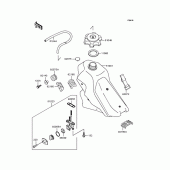Схема вузла: Паливний бак для Kawasaki KLX300R