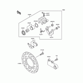 Схема вузла: Заднє гальмо для Kawasaki EX250 ZZR250