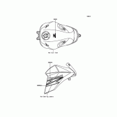 Схема вузла: Decals(Orange)(White) для Kawasaki ZR800 Z800