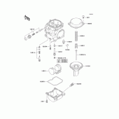 Схема вузла: Комплектуючі карбюратора для Kawasaki EL250 Eliminator 252