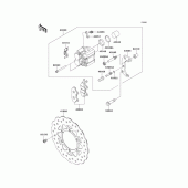 Схема вузла: Переднє гальмо для Kawasaki KLX125 KLX125