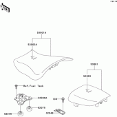 Схема узла: Сиденье для Kawasaki ZX600 Ninja ZX-6R
