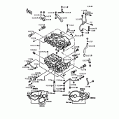 Схема вузла: Картер двигуна для Kawasaki EN400 Vulcan 400