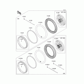 Схема узла: Колеса (Шины) для Kawasaki KLX250 KLX250S
