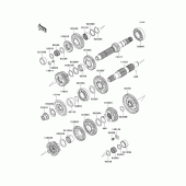 Схема вузла: Трансмісія для Kawasaki KLE650 Versys 650