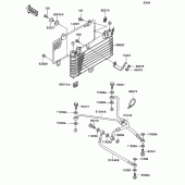 Схема узла: Масляный охладитель для Kawasaki ZX1100 Ninja ZX-11