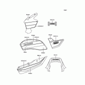 Схема вузла: Наклейки (A8F) для Kawasaki ZR1200 ZRX1200R